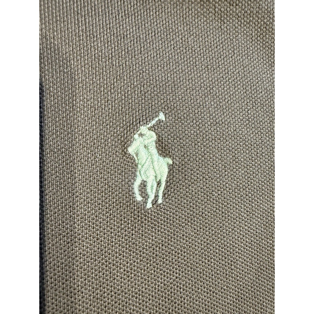 Polo Ralph‎ Lauren Polo Shirt XL Custom Slim Fit Gray Green Pony - Picture 3 of 8